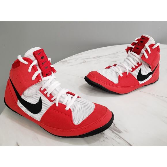 Nike Fury Combat Red White Black‎ Wrestling Shoes boxing Mens AO2416-601 Size 6